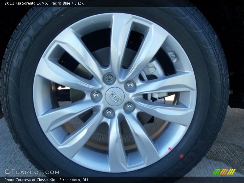 Pacific Blue / Black 2011 Kia Sorento LX V6