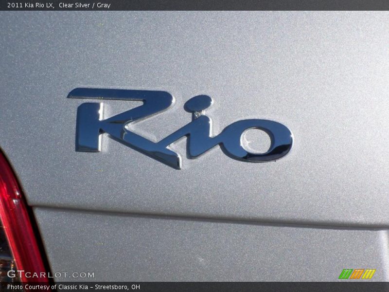 Clear Silver / Gray 2011 Kia Rio LX