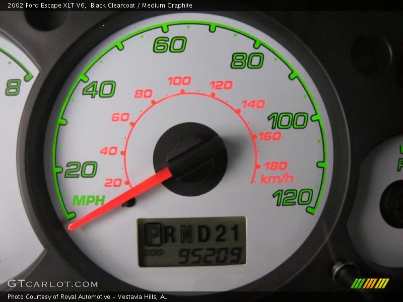 Black Clearcoat / Medium Graphite 2002 Ford Escape XLT V6