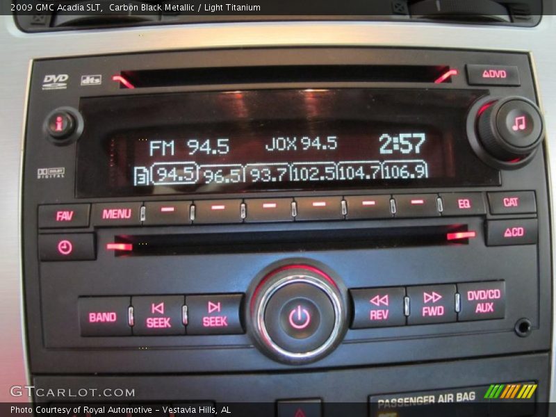 Controls of 2009 Acadia SLT
