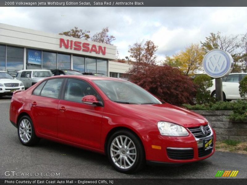 Salsa Red / Anthracite Black 2008 Volkswagen Jetta Wolfsburg Edition Sedan