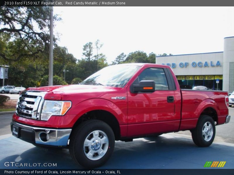 Red Candy Metallic / Medium Stone 2010 Ford F150 XLT Regular Cab
