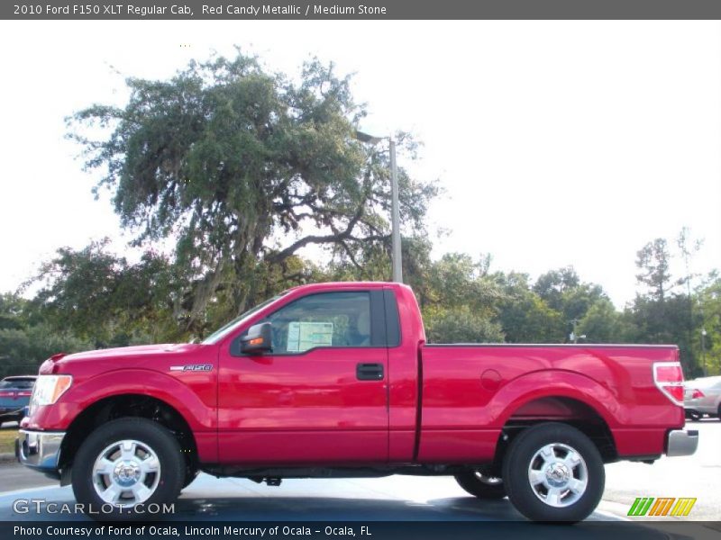 Red Candy Metallic / Medium Stone 2010 Ford F150 XLT Regular Cab