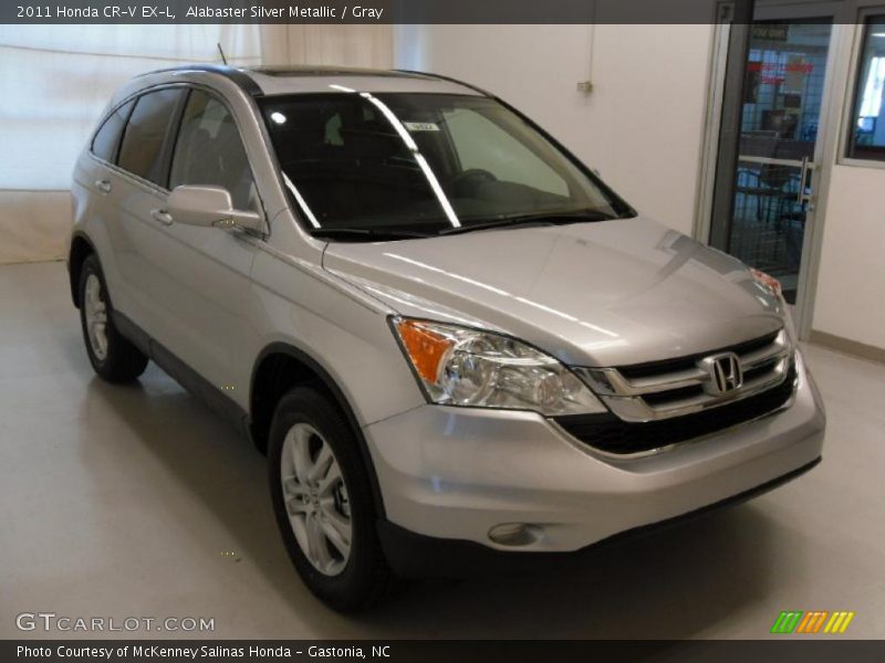 Alabaster Silver Metallic / Gray 2011 Honda CR-V EX-L