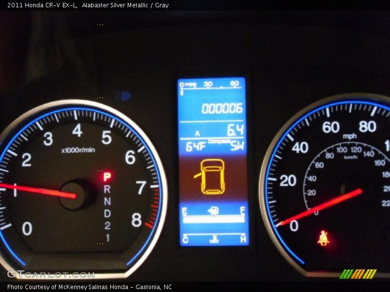 Alabaster Silver Metallic / Gray 2011 Honda CR-V EX-L