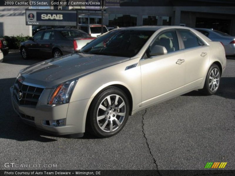 Gold Mist / Cashmere/Cocoa 2009 Cadillac CTS Sedan