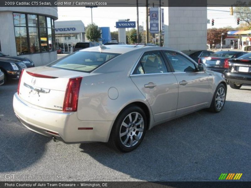 Gold Mist / Cashmere/Cocoa 2009 Cadillac CTS Sedan