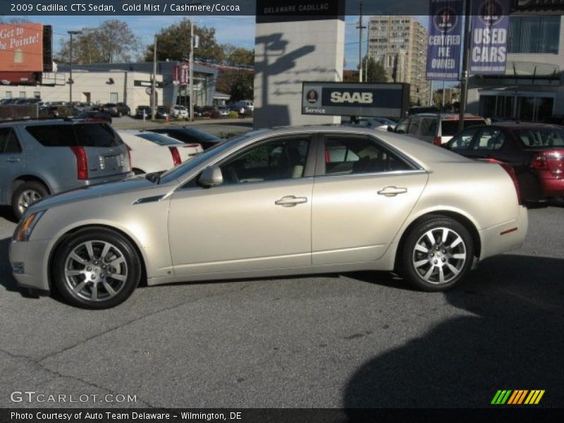Gold Mist / Cashmere/Cocoa 2009 Cadillac CTS Sedan