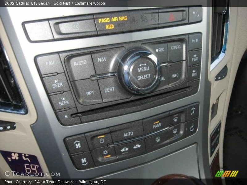 Gold Mist / Cashmere/Cocoa 2009 Cadillac CTS Sedan