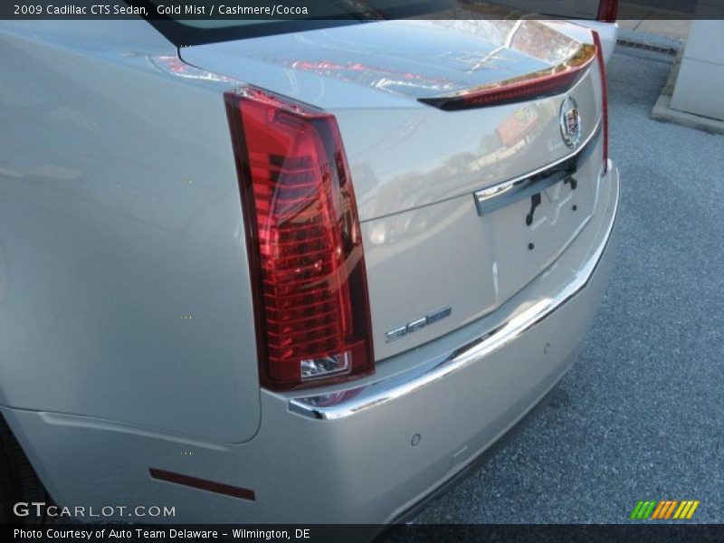 Gold Mist / Cashmere/Cocoa 2009 Cadillac CTS Sedan