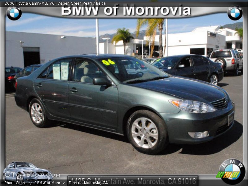 Aspen Green Pearl / Beige 2006 Toyota Camry XLE V6