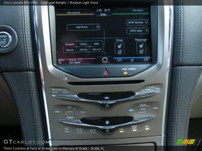 Gold Leaf Metallic / Medium Light Stone 2011 Lincoln MKX FWD