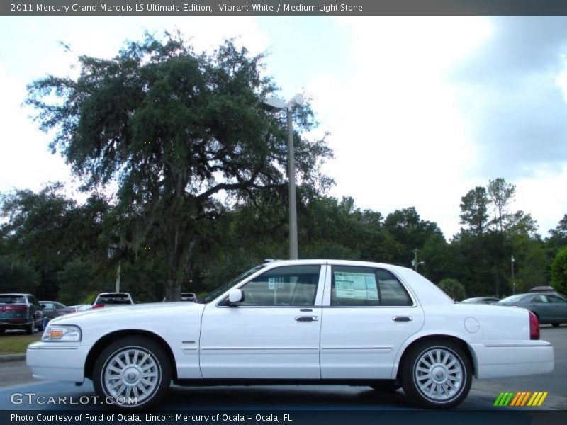 Vibrant White / Medium Light Stone 2011 Mercury Grand Marquis LS Ultimate Edition