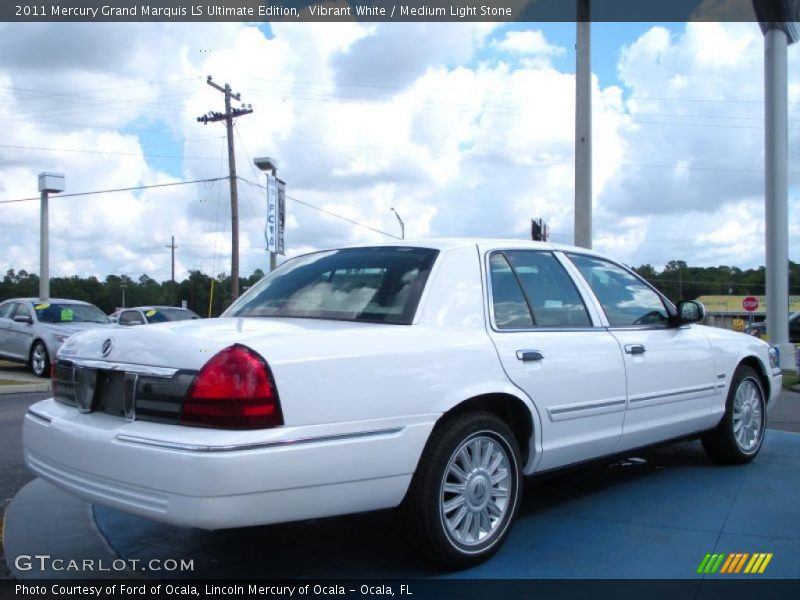 Vibrant White / Medium Light Stone 2011 Mercury Grand Marquis LS Ultimate Edition