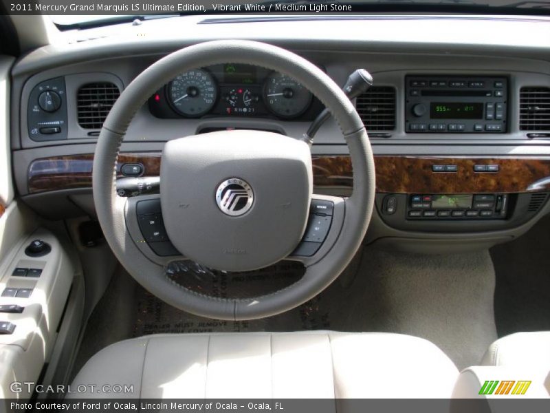 Vibrant White / Medium Light Stone 2011 Mercury Grand Marquis LS Ultimate Edition