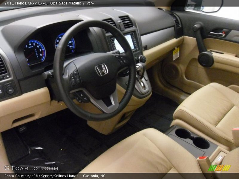 Ivory Interior - 2011 CR-V EX-L 