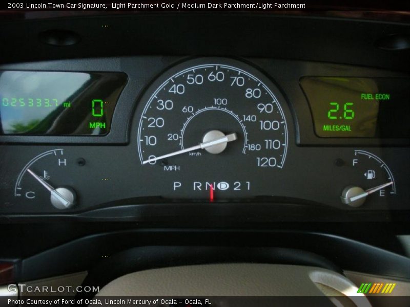 Light Parchment Gold / Medium Dark Parchment/Light Parchment 2003 Lincoln Town Car Signature