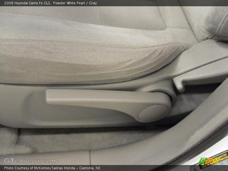 Powder White Pearl / Gray 2008 Hyundai Santa Fe GLS