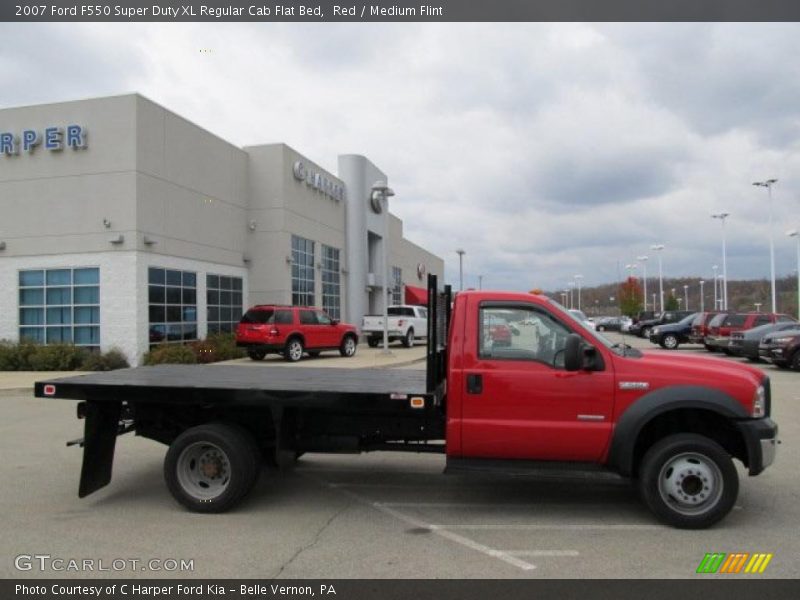 Red / Medium Flint 2007 Ford F550 Super Duty XL Regular Cab Flat Bed
