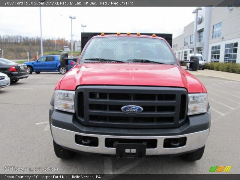 Red / Medium Flint 2007 Ford F550 Super Duty XL Regular Cab Flat Bed