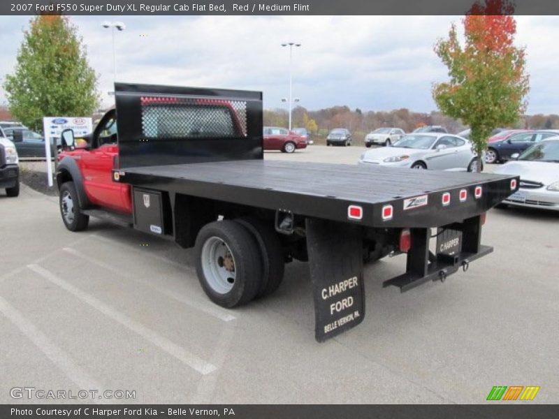 Red / Medium Flint 2007 Ford F550 Super Duty XL Regular Cab Flat Bed