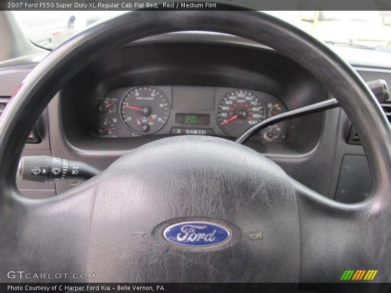Red / Medium Flint 2007 Ford F550 Super Duty XL Regular Cab Flat Bed