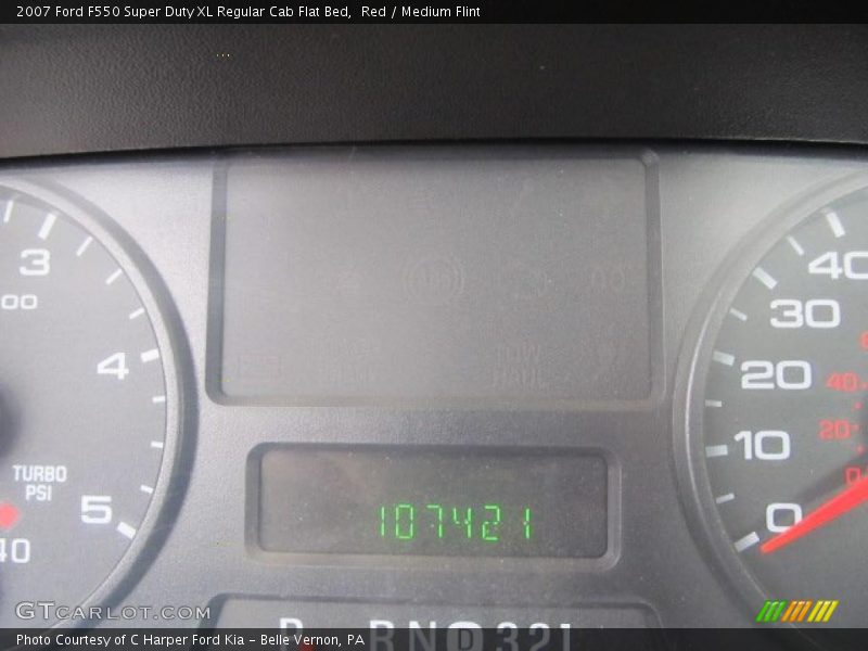 Red / Medium Flint 2007 Ford F550 Super Duty XL Regular Cab Flat Bed