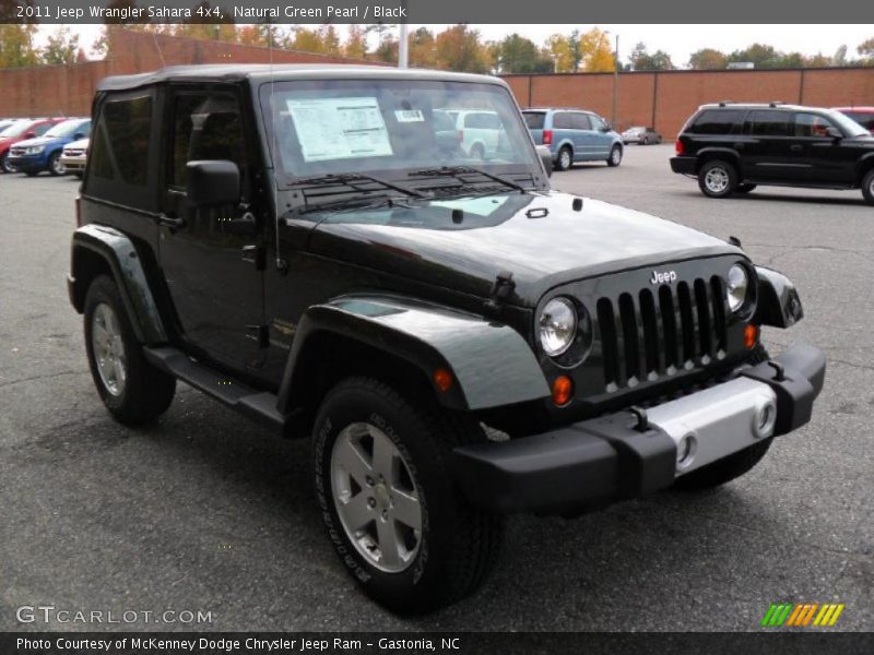 Natural Green Pearl / Black 2011 Jeep Wrangler Sahara 4x4