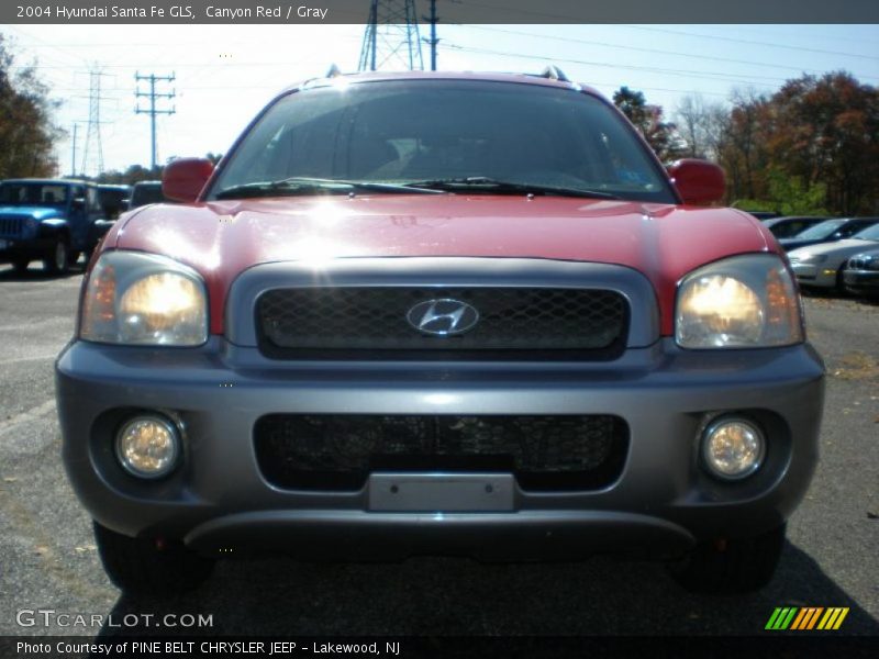 Canyon Red / Gray 2004 Hyundai Santa Fe GLS