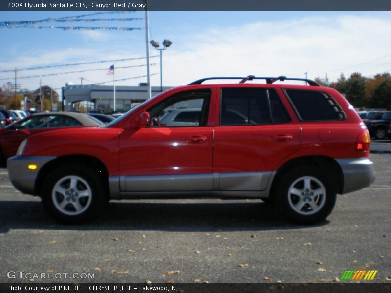 Canyon Red / Gray 2004 Hyundai Santa Fe GLS