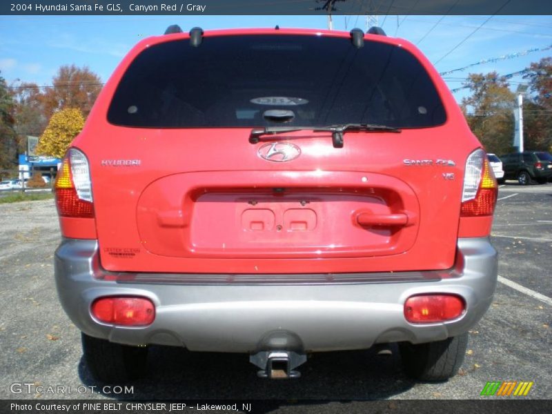 Canyon Red / Gray 2004 Hyundai Santa Fe GLS