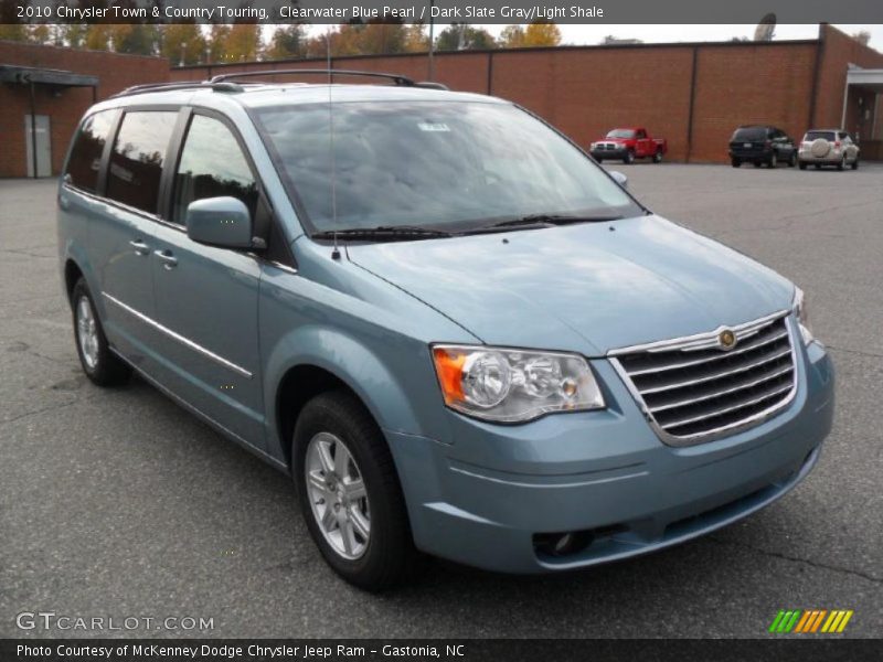 Clearwater Blue Pearl / Dark Slate Gray/Light Shale 2010 Chrysler Town & Country Touring