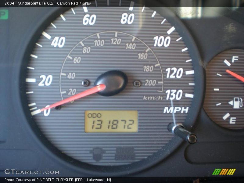 Canyon Red / Gray 2004 Hyundai Santa Fe GLS