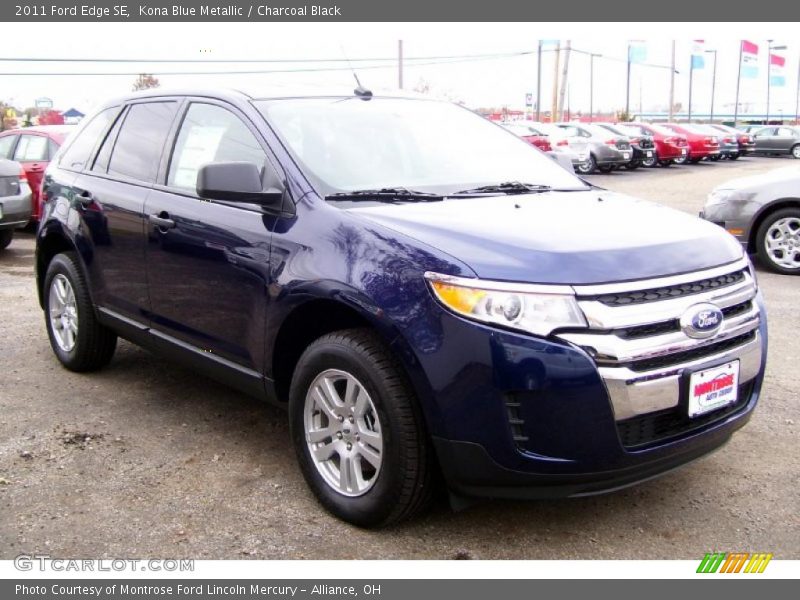 Kona Blue Metallic / Charcoal Black 2011 Ford Edge SE
