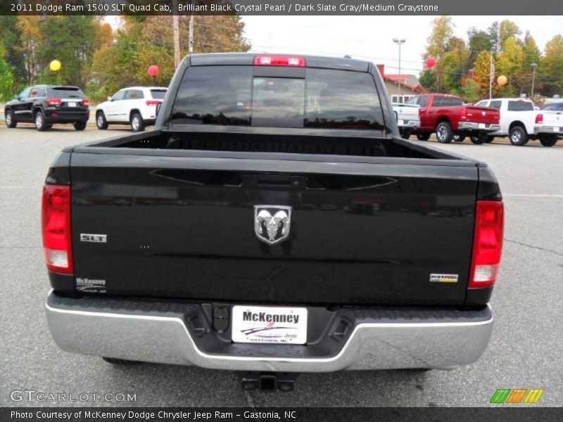 Brilliant Black Crystal Pearl / Dark Slate Gray/Medium Graystone 2011 Dodge Ram 1500 SLT Quad Cab