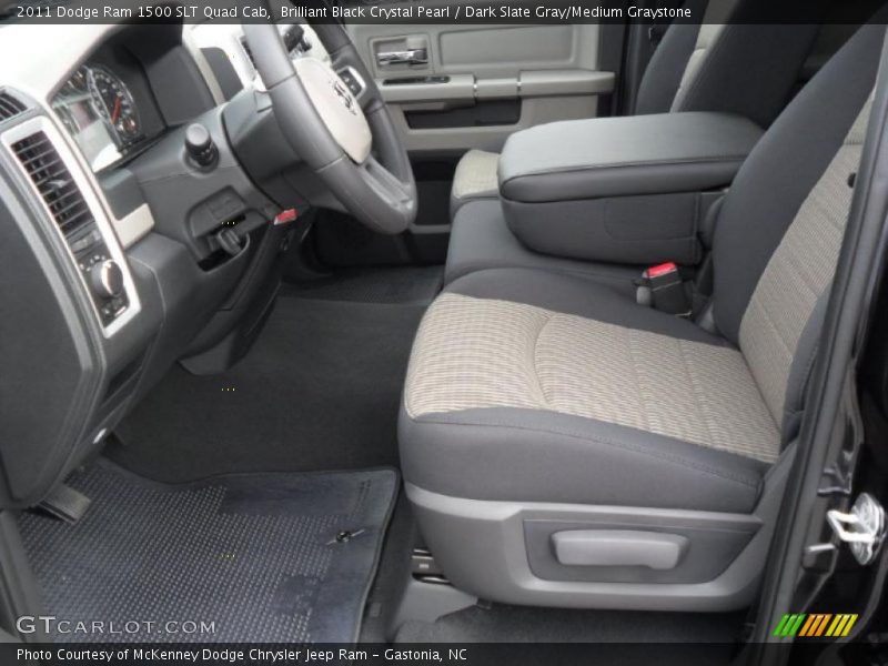 Brilliant Black Crystal Pearl / Dark Slate Gray/Medium Graystone 2011 Dodge Ram 1500 SLT Quad Cab