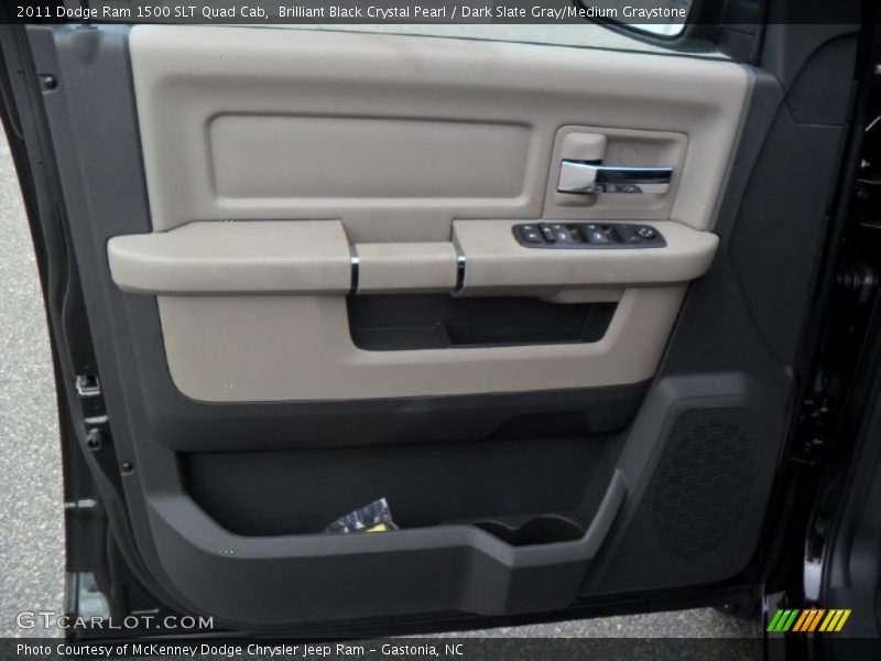 Brilliant Black Crystal Pearl / Dark Slate Gray/Medium Graystone 2011 Dodge Ram 1500 SLT Quad Cab