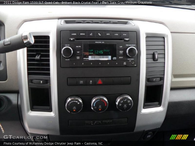Brilliant Black Crystal Pearl / Dark Slate Gray/Medium Graystone 2011 Dodge Ram 1500 SLT Quad Cab