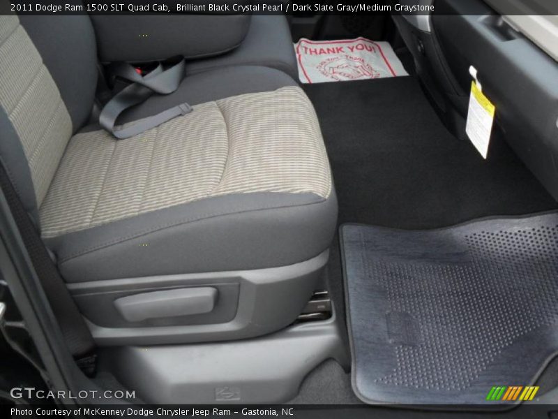 Brilliant Black Crystal Pearl / Dark Slate Gray/Medium Graystone 2011 Dodge Ram 1500 SLT Quad Cab