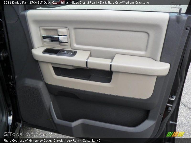 Brilliant Black Crystal Pearl / Dark Slate Gray/Medium Graystone 2011 Dodge Ram 1500 SLT Quad Cab