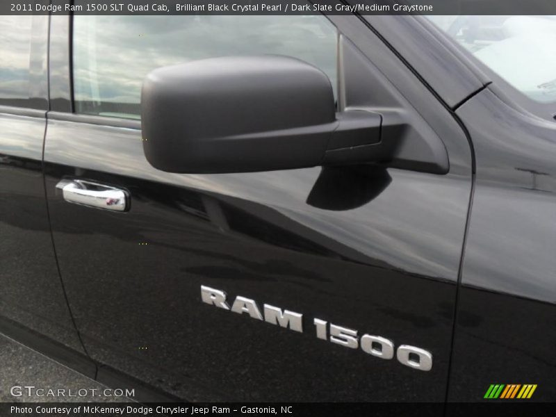 Brilliant Black Crystal Pearl / Dark Slate Gray/Medium Graystone 2011 Dodge Ram 1500 SLT Quad Cab