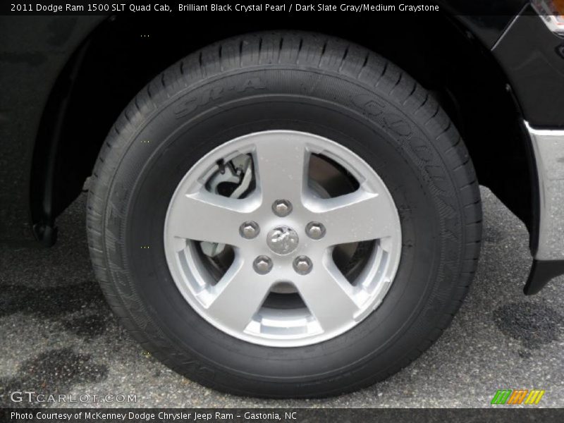 Brilliant Black Crystal Pearl / Dark Slate Gray/Medium Graystone 2011 Dodge Ram 1500 SLT Quad Cab