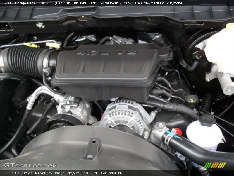 Brilliant Black Crystal Pearl / Dark Slate Gray/Medium Graystone 2011 Dodge Ram 1500 SLT Quad Cab