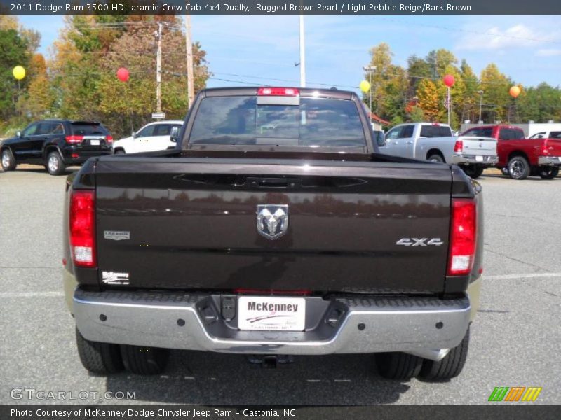 Rugged Brown Pearl / Light Pebble Beige/Bark Brown 2011 Dodge Ram 3500 HD Laramie Crew Cab 4x4 Dually