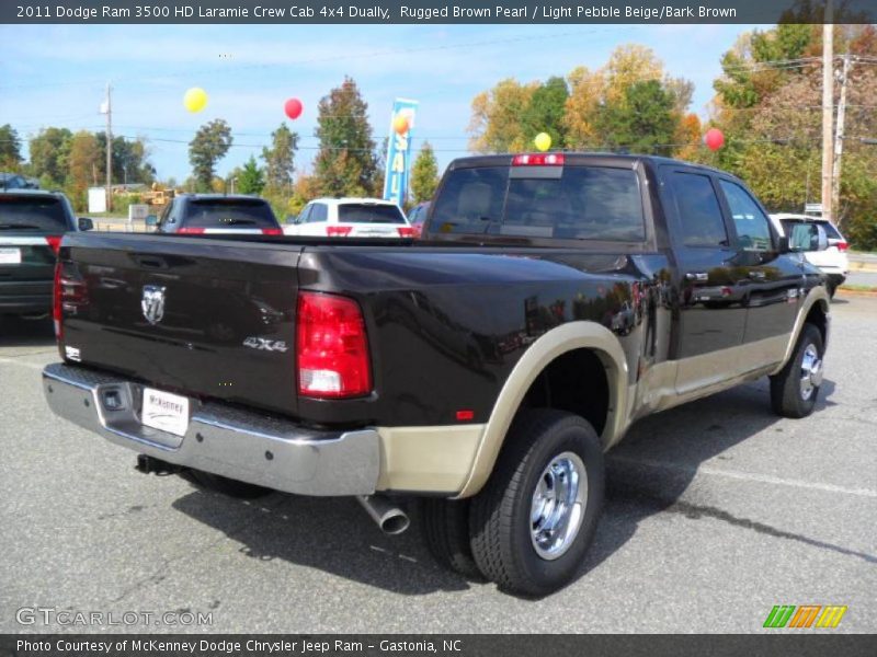 Rugged Brown Pearl / Light Pebble Beige/Bark Brown 2011 Dodge Ram 3500 HD Laramie Crew Cab 4x4 Dually