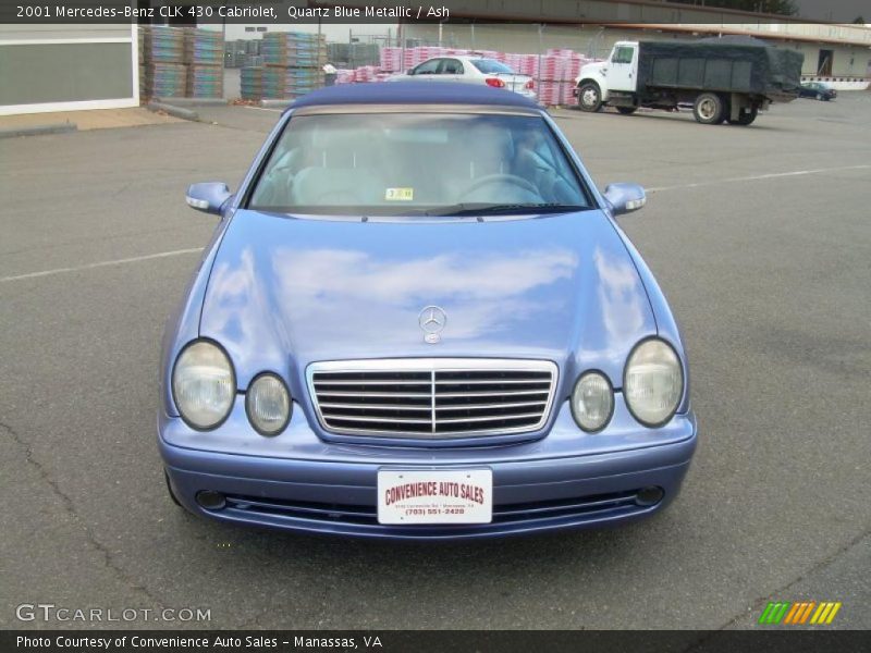 Quartz Blue Metallic / Ash 2001 Mercedes-Benz CLK 430 Cabriolet