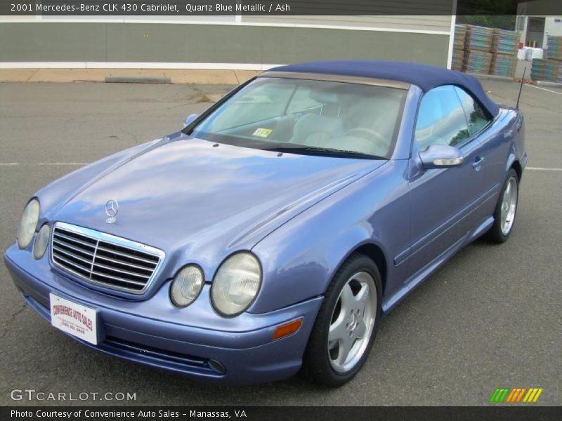 Quartz Blue Metallic / Ash 2001 Mercedes-Benz CLK 430 Cabriolet