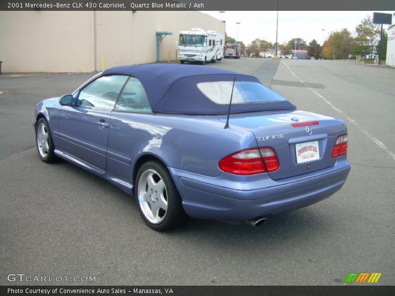 Quartz Blue Metallic / Ash 2001 Mercedes-Benz CLK 430 Cabriolet