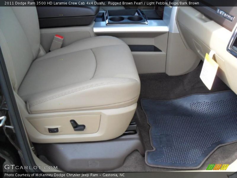  2011 Ram 3500 HD Laramie Crew Cab 4x4 Dually Light Pebble Beige/Bark Brown Interior