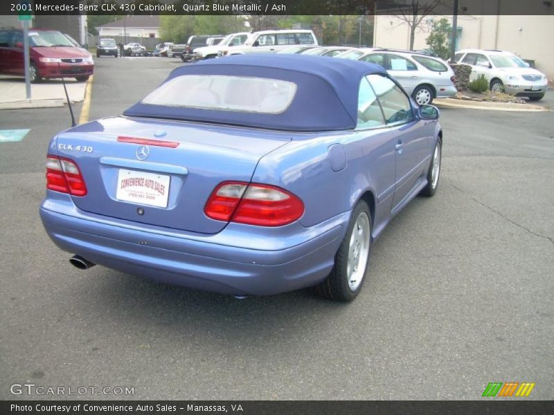 Quartz Blue Metallic / Ash 2001 Mercedes-Benz CLK 430 Cabriolet